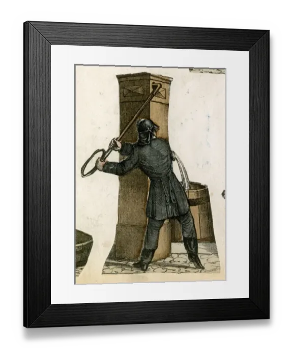 Framed Print : German firemen scrap Framed Print : German firemen scrap
