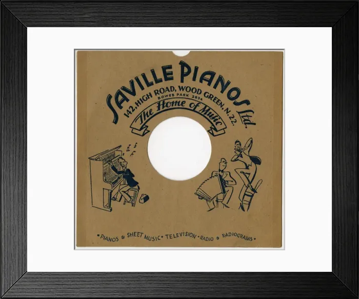 Framed Print : 78 rpm record cover, Saville Pianos Ltd Framed Print : 78 rpm record cover, Saville Pianos Ltd