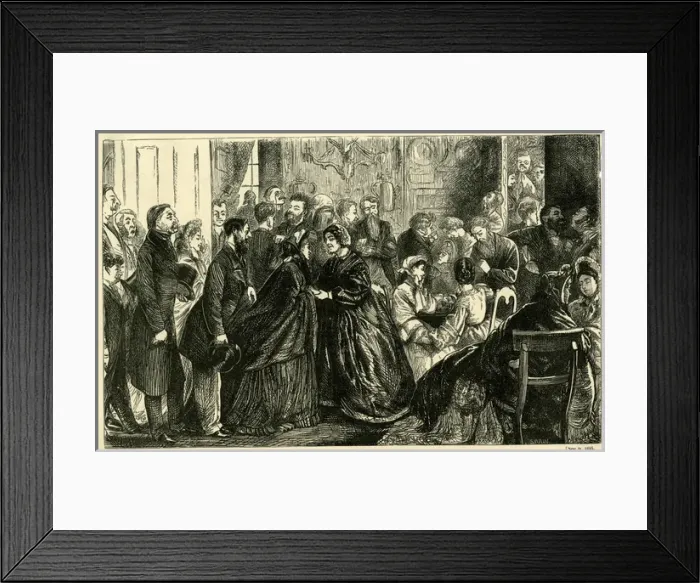 Framed Print : Kettle-Drum in Mayfair - Victorian fundraising party Framed Print : Kettle-Drum in Mayfair - Victorian fundraising party