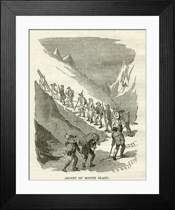 Framed Print : Ascent of Mont Blanc Framed Print : Ascent of Mont Blanc