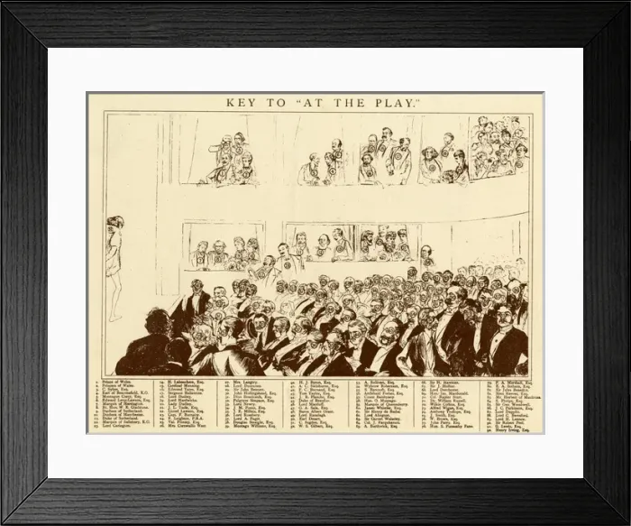 Framed Print : At the Play, Henry Irving at The Lyceum, London (key) Framed Print : At the Play, Henry Irving at The Lyceum, London (key)