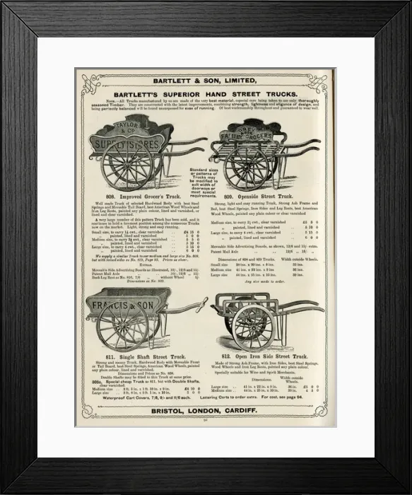 Framed Print : Bartlett & Son Ltd catalogue Framed Print : Bartlett & Son Ltd catalogue