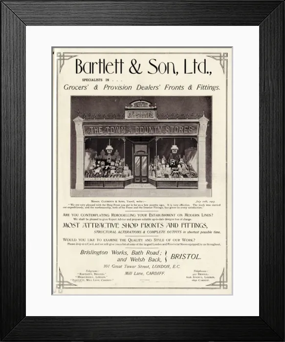 Framed Print : Bartlett & Son Ltd catalogue Framed Print : Bartlett & Son Ltd catalogue