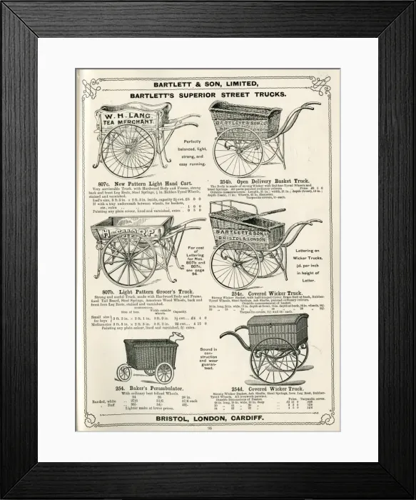 Framed Print : Bartlett & Son Ltd catalogue Framed Print : Bartlett & Son Ltd catalogue
