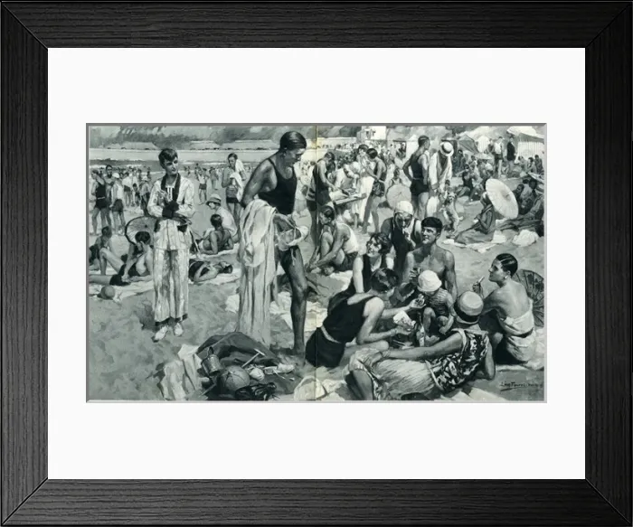Framed Print : Bronzing at Biarritz Framed Print : Bronzing at Biarritz