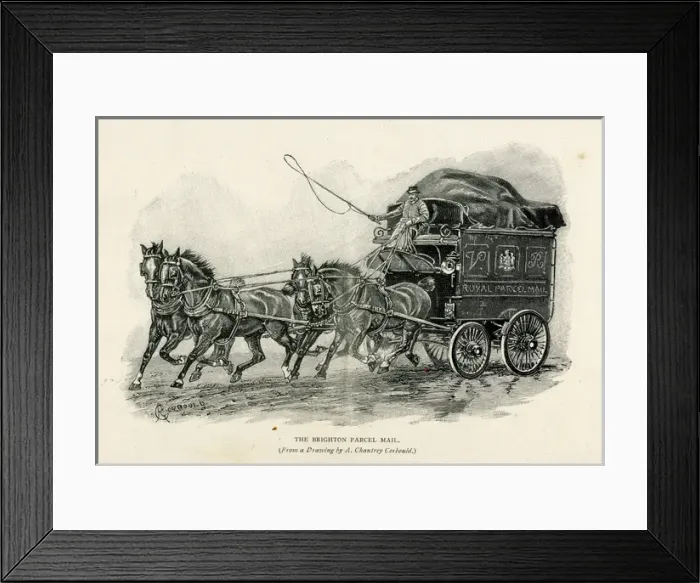 Framed Print : Brighton Parcel Mail Coach Framed Print : Brighton Parcel Mail Coach