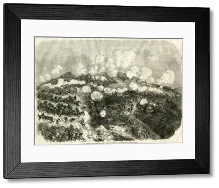 Framed Print : Crimean War, English attack on the Redan Framed Print : Crimean War, English attack on the Redan
