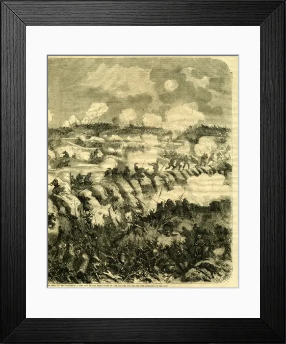 Framed Print : Crimean War, General MacMahons division in action Framed Print : Crimean War, General MacMahons division in action