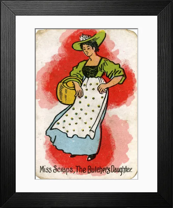 Framed Print : The Round Game of Happy Families, Miss Scraps Framed Print : The Round Game of Happy Families, Miss Scraps