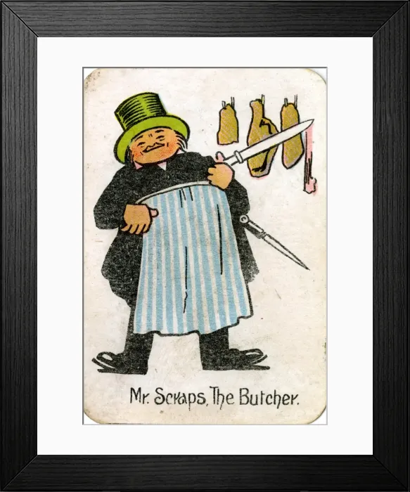 Framed Print : The Round Game of Happy Families, Mr Scraps Framed Print : The Round Game of Happy Families, Mr Scraps