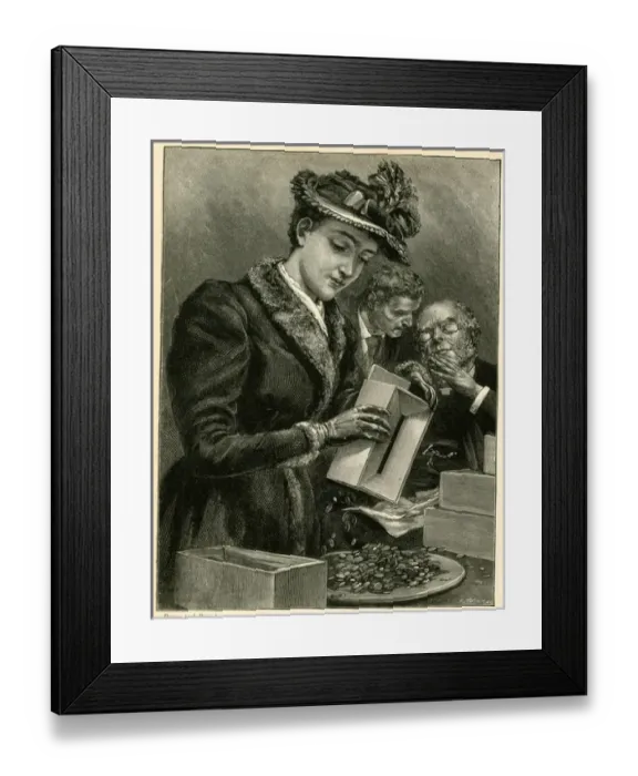 Framed Print : Emptying the Missionary Box Framed Print : Emptying the Missionary Box