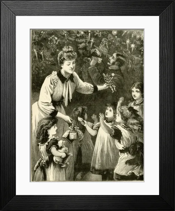 Framed Print : Christmas Tree by H. Johnson 1890 Framed Print : Christmas Tree by H. Johnson 1890