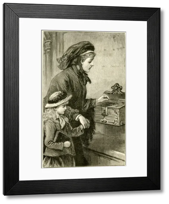 Framed Print : Church Charity Box - Remember the Poor Framed Print : Church Charity Box - Remember the Poor