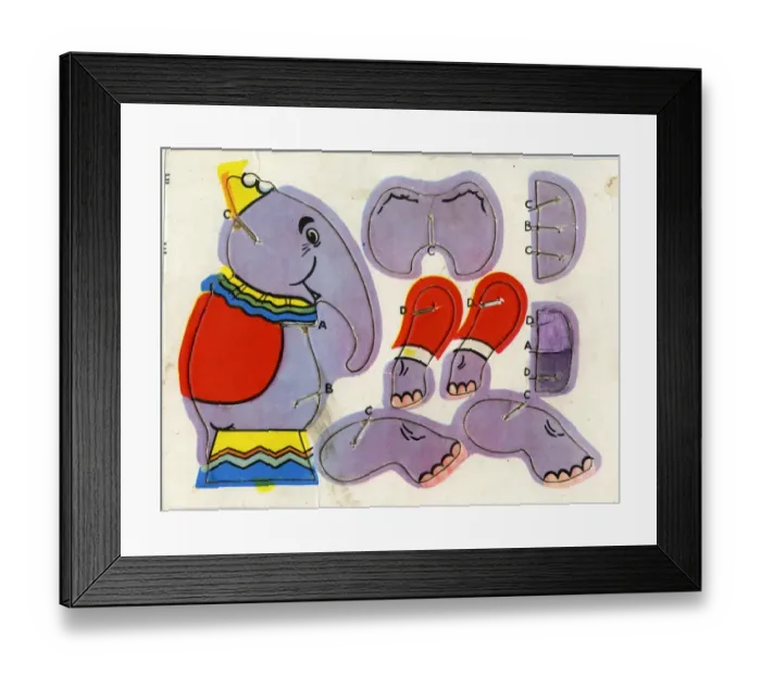 Framed Print : Circus Cut-Out Favourites - Elephant Framed Print : Circus Cut-Out Favourites - Elephant