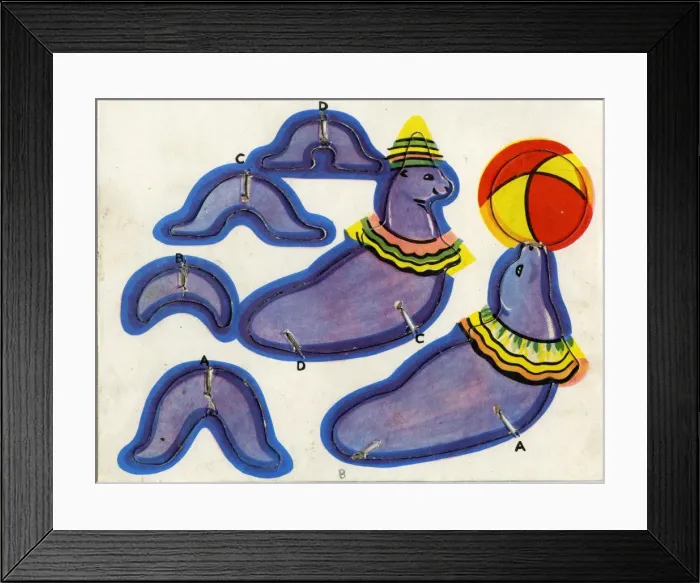 Framed Print : Circus Cut-Out Favourites - Seal Framed Print : Circus Cut-Out Favourites - Seal