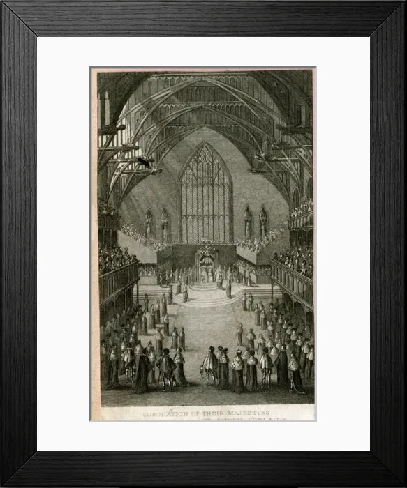 Framed Print : Coronation of King William IV and Queen Adelaide Framed Print : Coronation of King William IV and Queen Adelaide