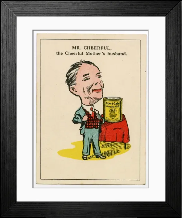 Framed Print : Cow & Gate Happy Family Game - Mr Cheerful Framed Print : Cow & Gate Happy Family Game - Mr Cheerful