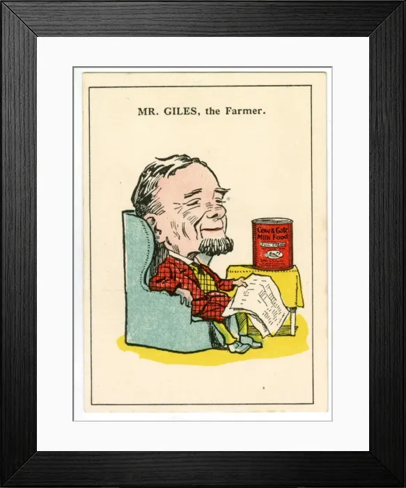 Framed Print : Cow & Gate Happy Family Game - Mr Giles Framed Print : Cow & Gate Happy Family Game - Mr Giles