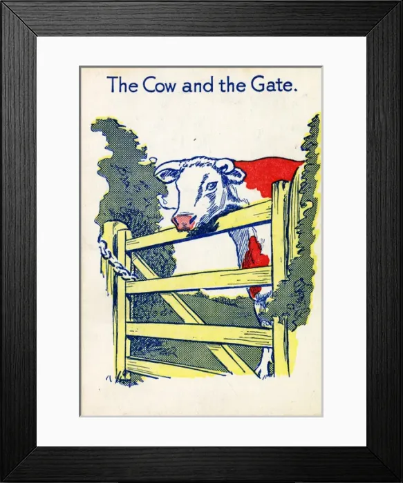 Framed Print : Cow & Gate Snap - The Cow and the Gate Framed Print : Cow & Gate Snap - The Cow and the Gate