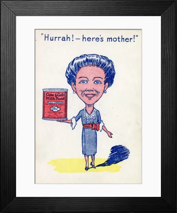 Framed Print : Cow & Gate Snap - Hurrah - heres mother Framed Print : Cow & Gate Snap - Hurrah - heres mother