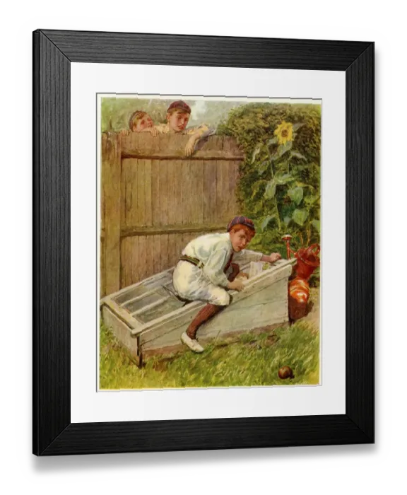 Framed Print : Cricket - The Lost Ball Framed Print : Cricket - The Lost Ball