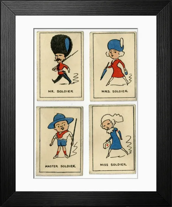 Framed Print : Currant Happy Families - Soldier family Framed Print : Currant Happy Families - Soldier family