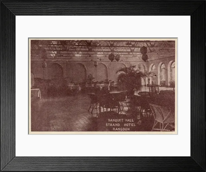 Framed Print : Banquet Hall, Strand Hotel, Rangoon, Burma Framed Print : Banquet Hall, Strand Hotel, Rangoon, Burma