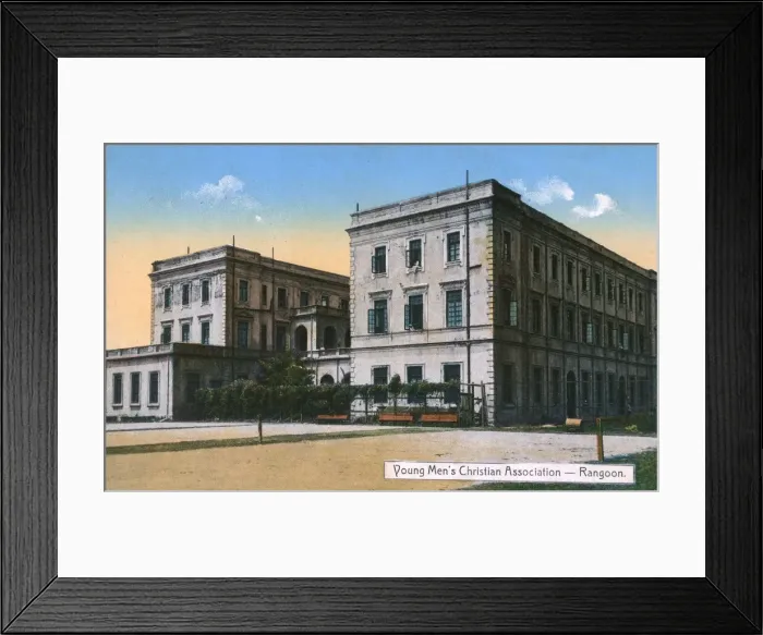 Framed Print : Young Mens Christian Association, Rangoon, Burma