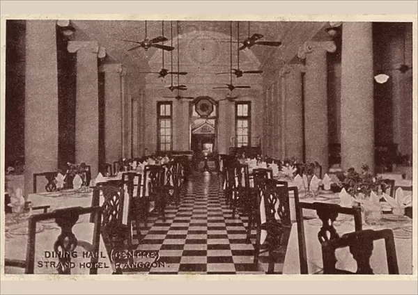 Dining Hall, Strand Hotel, Rangoon, Burma