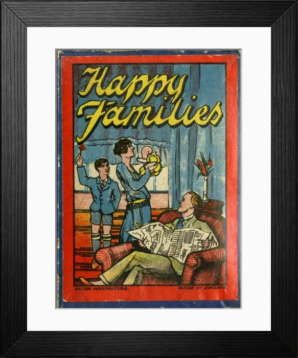 Framed Print : Happy Families box lid Framed Print : Happy Families box lid
