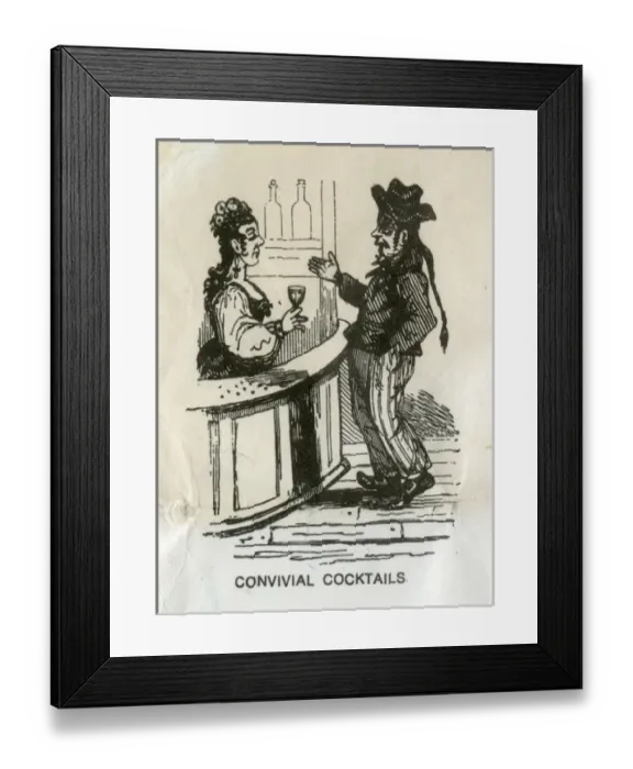 Framed Print : Hotel Bill - Convivial Cocktails Framed Print : Hotel Bill - Convivial Cocktails