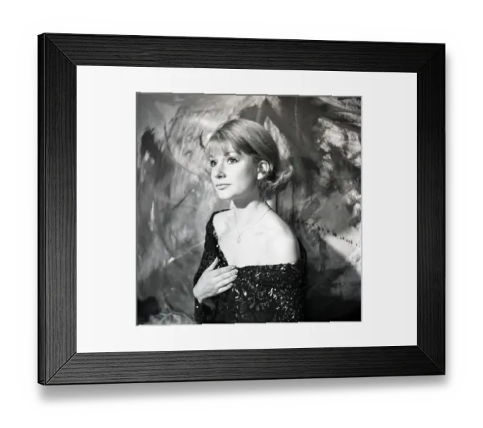 Framed Print : Society lady in black sparkly dress Framed Print : Society lady in black sparkly dress