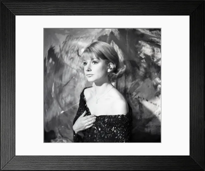 Framed Print : Society lady in black sparkly dress Framed Print : Society lady in black sparkly dress