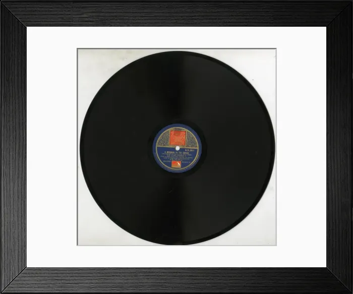 Framed Print : King George V, message to the Empire record Framed Print : King George V, message to the Empire record