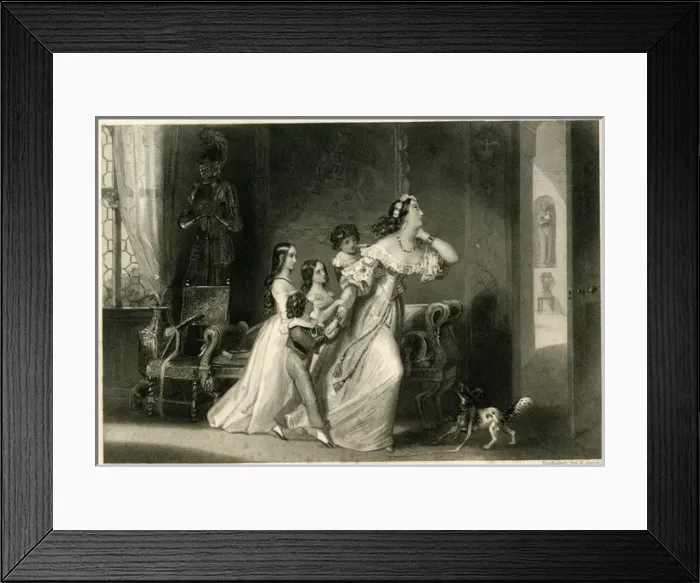 Framed Print : Lady Mornford separating from her children Framed Print : Lady Mornford separating from her children