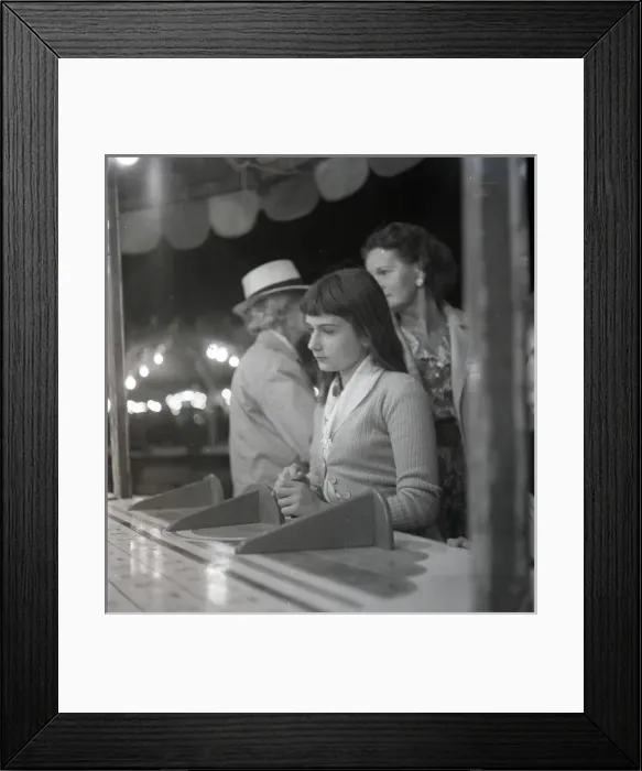 Framed Print : Sad-looking girl at the fair Framed Print : Sad-looking girl at the fair