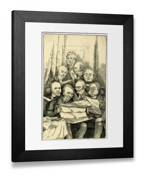 Framed Print : Paterfamilias Reading The Times Framed Print : Paterfamilias Reading The Times