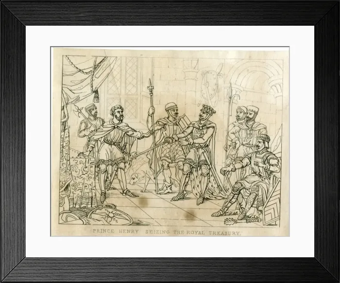 Framed Print : Prince Henry seizing the Royal Treasury Framed Print : Prince Henry seizing the Royal Treasury