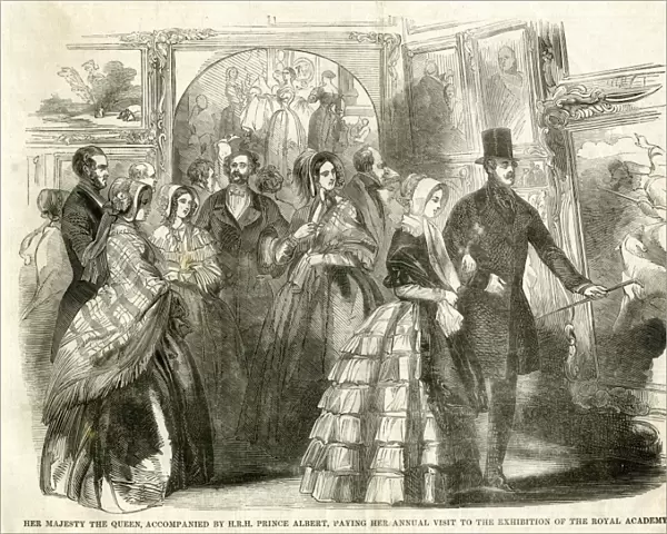Queen Victoria and Prince Albert visit RA Exhibition