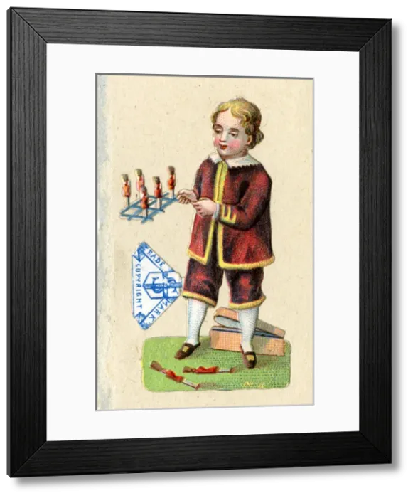 Framed Print : Scrap - boy playing with toy soldiers Framed Print : Scrap - boy playing with toy soldiers