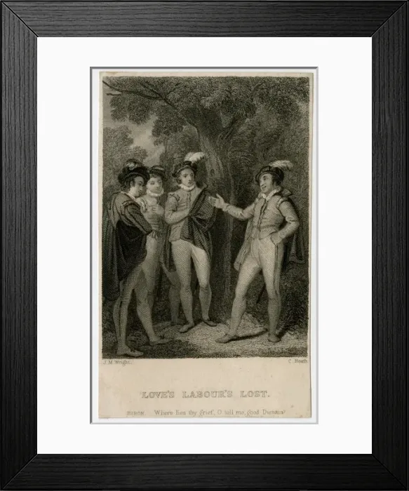 Framed Print : Shakespeare - Loves Labours Lost Framed Print : Shakespeare - Loves Labours Lost