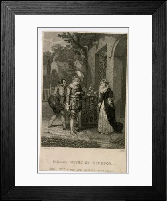 Framed Print : Shakespeare - The Merry Wives of Windsor Framed Print : Shakespeare - The Merry Wives of Windsor