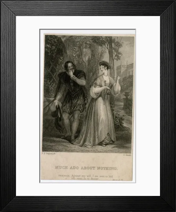 Framed Print : Shakespeare - Much Ado About Nothing Framed Print : Shakespeare - Much Ado About Nothing