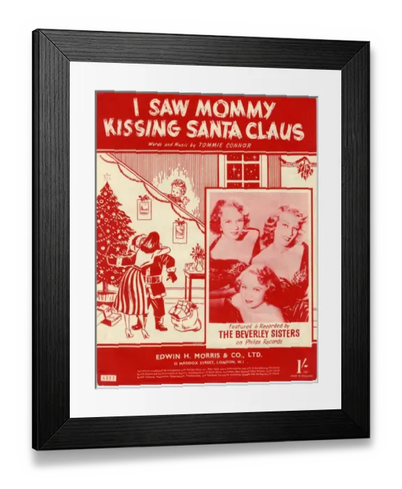 Framed Print : Music cover, I Saw Mommy Kissing Santa Claus Framed Print : Music cover, I Saw Mommy Kissing Santa Claus