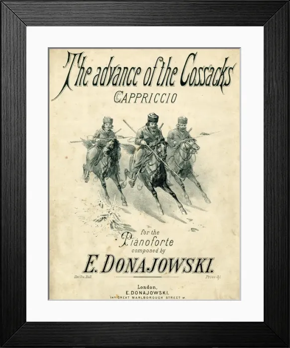 Framed Print : Music cover, The Advance of the Cossacks Cappriccio Framed Print : Music cover, The Advance of the Cossacks Cappriccio