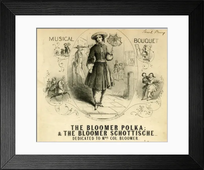 Framed Print : Music cover, The Bloomer Polka & Bloomer Schottische Framed Print : Music cover, The Bloomer Polka & Bloomer Schottische