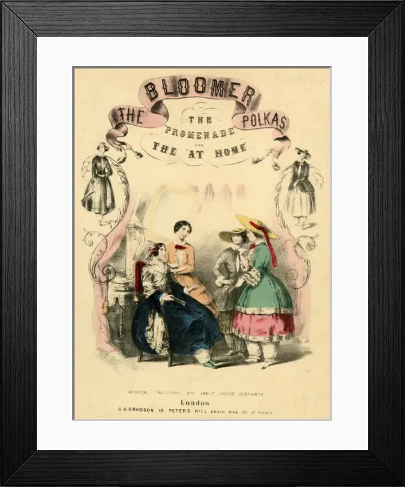 Framed Print : Music cover, The Bloomer Polkas Framed Print : Music cover, The Bloomer Polkas