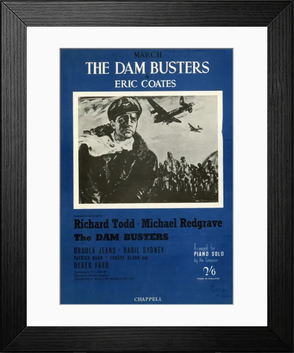 Framed Print : Music cover, The Dam Busters March Framed Print : Music cover, The Dam Busters March