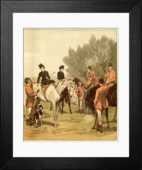 Framed Print : Sketches in the Hunting Field - The Finish Framed Print : Sketches in the Hunting Field - The Finish