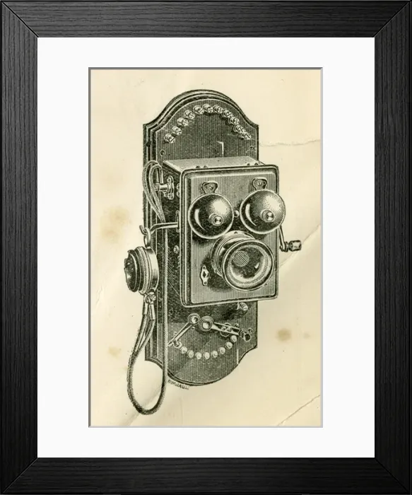 Framed Print : Telephone on a wall Framed Print : Telephone on a wall